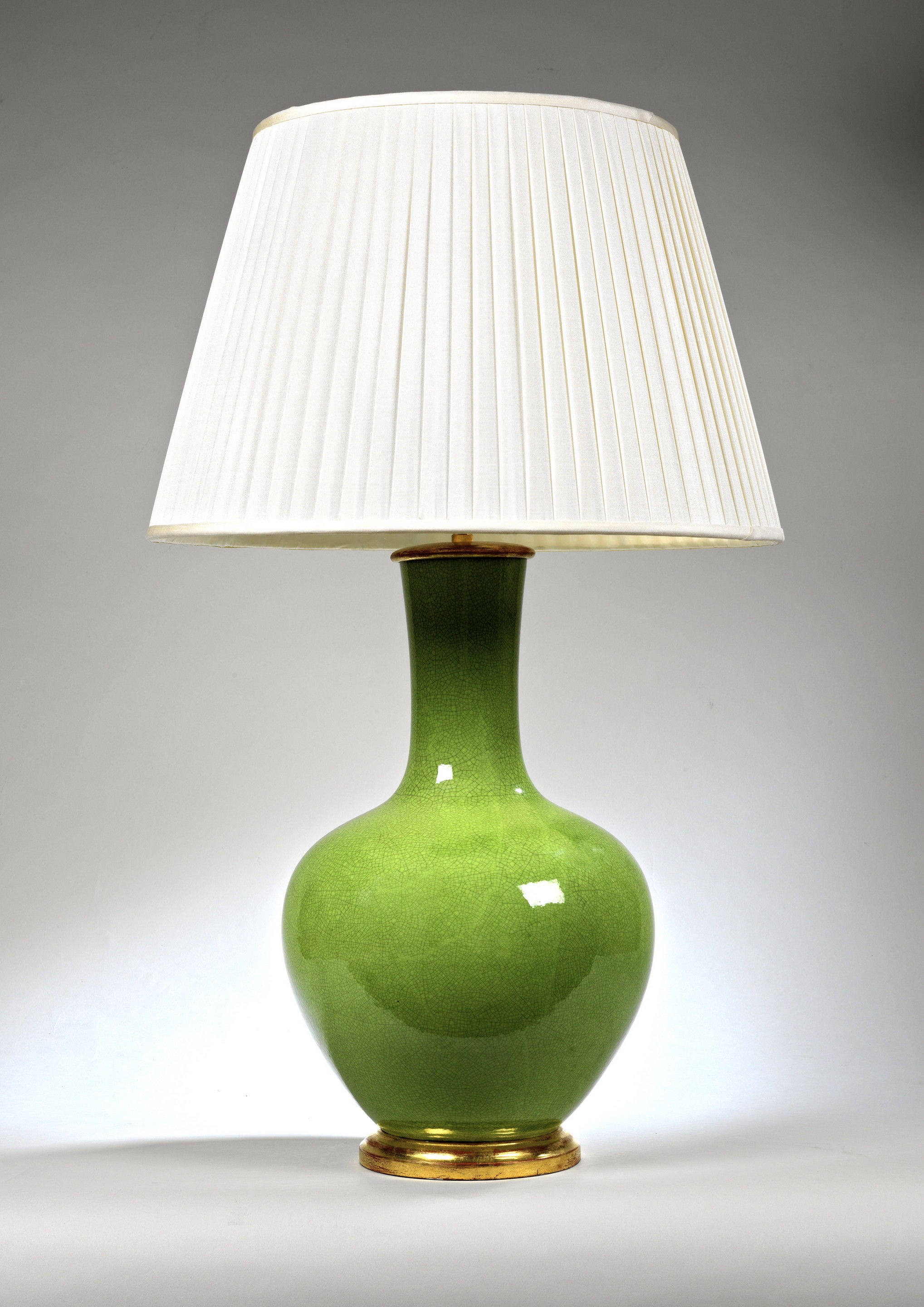 green vase lamp