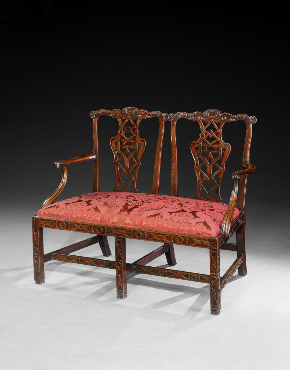Chairback A GEORGE II CARVED MAHOGANY CHAIRBACK SETTEE | Fine Furniture | Mackinnon